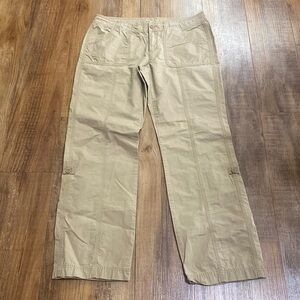 The north face tan casual athleisure hiking pants size 12
